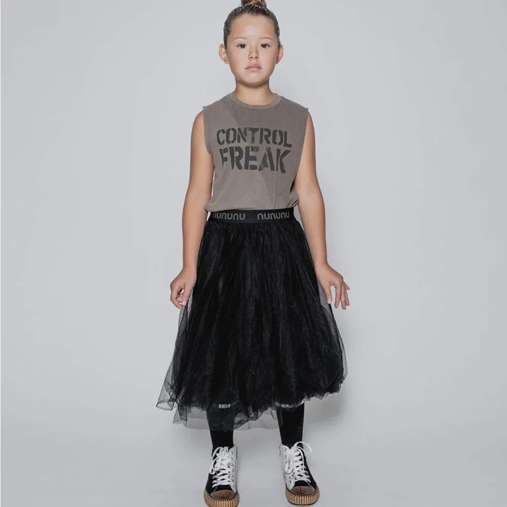 nununu Brown Sleeveless Shirt Control Freak” unisex